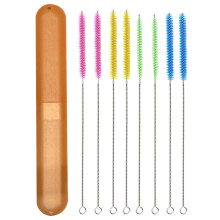 6/8/12pcs Straw And Tube Cleaning Brushes-4 colors 8 supports
