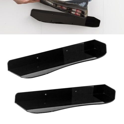 Adjustable Height Wall Shoe Rack for Sneaker Collectors-Black 1