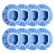 8Pieces Reusable Steams Mop Pad-Blue coral velvet co 7 inches