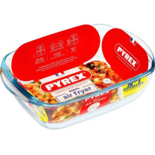 Air Fryer Dish - PYREX - 1450143 - Rectangular - Made of borosilicate glass - 23 x 15 cm
