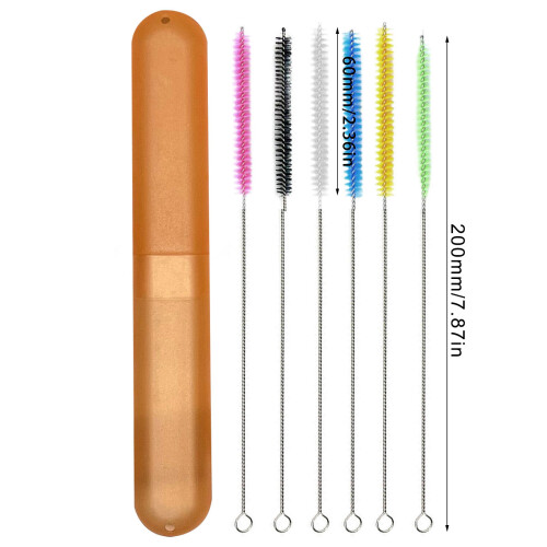 Flexible Stroh-Reinigungsbürsten. Strohbürste-Schwarzes 8er-Pack 1