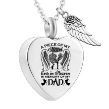 Memorial Locket Urn Container Ashes Necklace Locket Neck-DAD