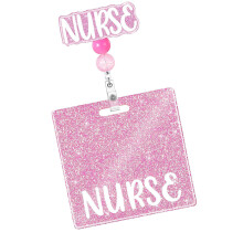 Badge Reels Retractable Nurse Badge Card Glittering Badge-NURSE