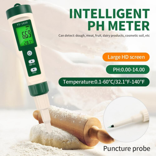 PH Meter Professional  Accuracy Sensor Temperature Sensor Acidity Tester For Brewing Cheese Meat Canning Dough Soil 1