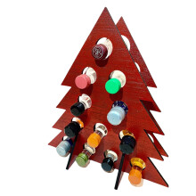 Advent Christmas Calendar Wine Rack Practical Wood Advent-Red