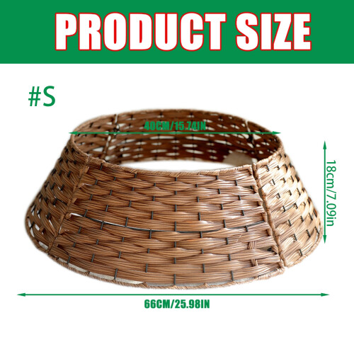 Woven Christmas Tree Base Wrap Artificial Rattan Christmas-L 1