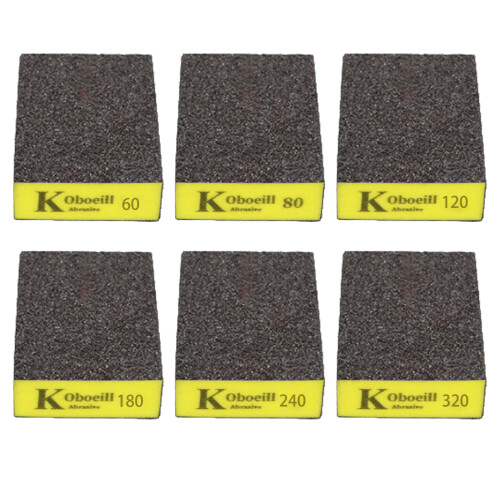 6Pcs Sanding Sponge Block Multiple Grit 60 to 320 Sanding Sponge