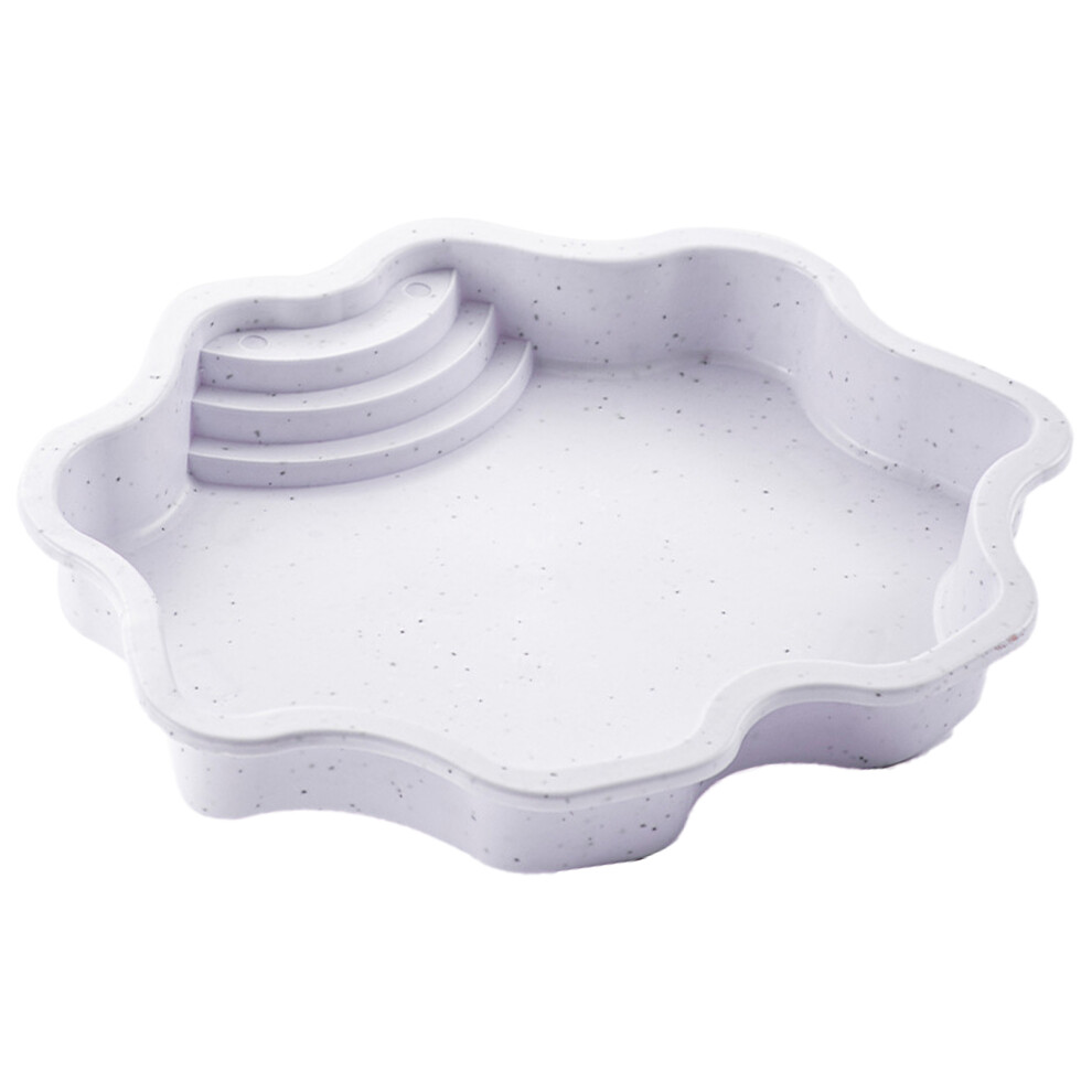 Turtles Basking Platform Reptiles Water Tray-Marble White