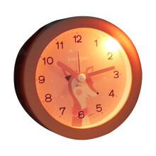 Learning Alarm Clock for Children, NonTicking with-pink deer