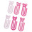 6Pcs Large Acrylic Paperclip Decorative Bookmarks Clamp Book 1