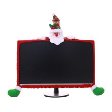 Husă de monitor de calculator Exquisite Clipping Craftwork de Crăciun, rezistentă la praf și durabilă, vă îmbunătățește spațiul de birou