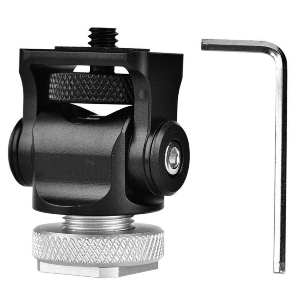 Aluminum Alloy Hot Shoe Stand Adjustable Damping Mount For Dslr Cameras And Accessories Monitor Holder Black 9105992541799