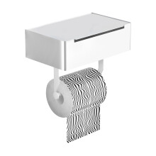 Opbevaringshylde med telefonplads, toiletpapirholder i rustfrit stål til badeværelse, miljøvenlig rustbestandig dispenser, vægmonteret organizer,