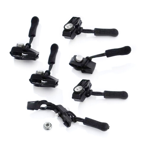 Fixateur de fermetures éclair réglables, 3 tailles-6 pièces