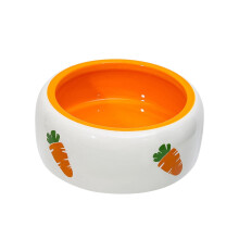 Non Slip Rabbit Feeder Bowl For Hedgehog Gerbils Puppy Kitten 11 x 4.5 cm Round Feeding Basin