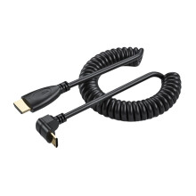 Câble vidéo mâle mini HDMI à 90 degrés compatible-vers le bas