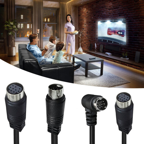 9 Needle 9Pin S-video Mini Din Adapter-3m straight head 1