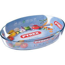 Pyrex Microwave Safe Classic Oval Roaster 35cm Transparent