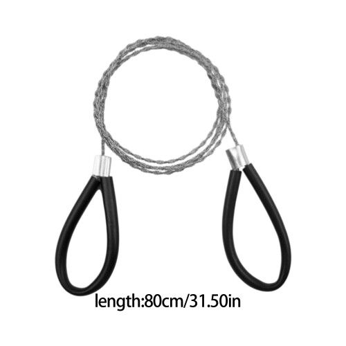 2Pcs Stainless Steel Wire Handsaw Manual Cutting Tool For-Black 2