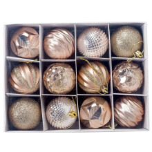 Festive Hanging Decorations, Silver Brown Christmas Balls Ornaments, Easy-to-Hang Lightweight Durable Baubles For A Merry Christmas
