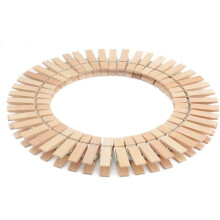 Prendedores de roupa de madeira natural, resistentes à ferrugem, com mola de aço inoxidável para pendurar roupas ao ar livre, bordas lisas, dentes