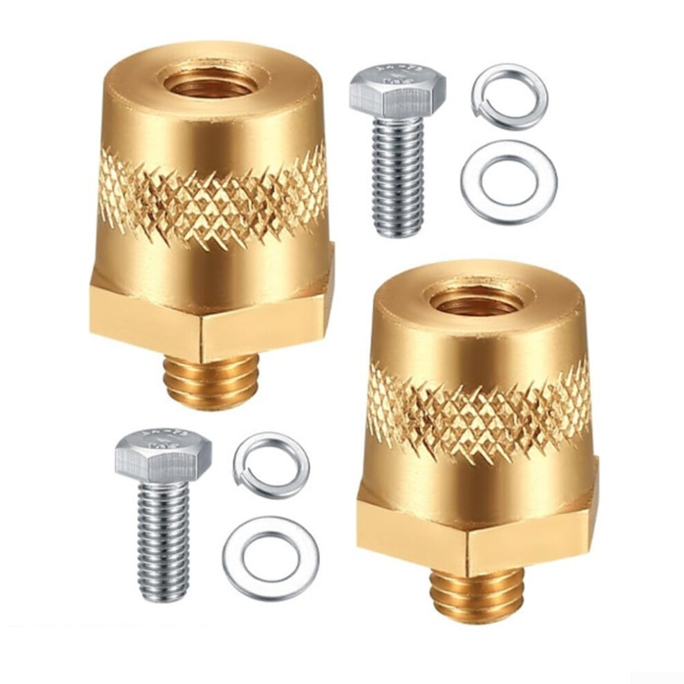 Automotive M8 Battery Terminal Adapter Kit Stainless Steel Screws & Washers Pos Neg Brass Connectors Vehicle Compatible 9339159519363