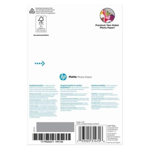 HP HP 7HF70A photo paper White Matt 1
