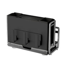 Étagère de rangement-porte-couteau de bureau gris pistolet