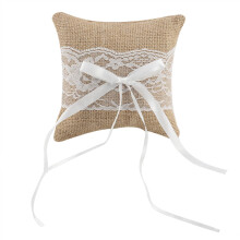 Floral Ring Pillow For Wedding Ceremony Lace Embellished Bridal Ring Holder With Ribbon Strap Durable And Stylish For Rings And Keepsakes