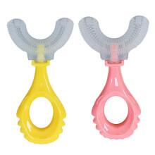 Efficient Teeth Cleaning, U-Shaped Toothbrush For Kids Promotes Healthy Oral Habits, Light And Comfortable Grip With Thumb Grip Handle, Detachable Too