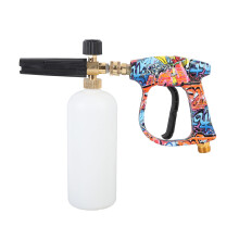 High Pressure Washer Foam Cannon Kit, 1L, Multi-Color Nozzles for Car & Garden