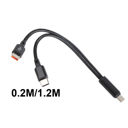Schnelles USB-Typ-C-2-Ladeanschlusskabel für-0,2 m Schwarz