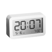 Elegante Digitaluhr, leiser Betrieb für eine ruhige-Weiß