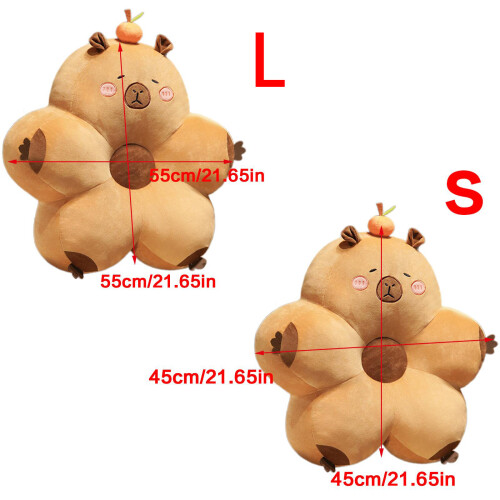 Ergonomic Lumbar Support Pillow Plush Capybara-round eyes S 1