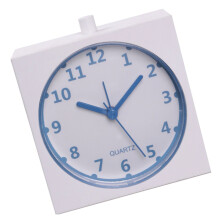 Wecker mit Hintergrundbeleuchtung, analog, leise,-Himmelblau