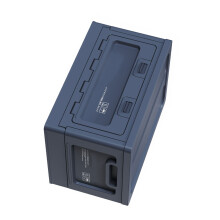 Étui de rangement conçu avec séparateur-Plastique bleu foncé à