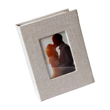 4x6 Photo Album 100 Pocket Linen Cover with-Beige 6 inches 100