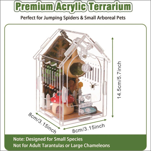 Low Maintenance Acrylic Pet Enclosure Good Ventilation for 2