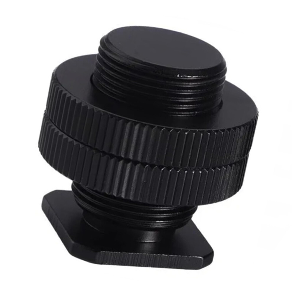 1/4 To 5/8 Female To Male Double Layer Thread Screw Mount Adapter Tripod Plate Camera Flash Mic Hot Shoe Connector 9105992544462