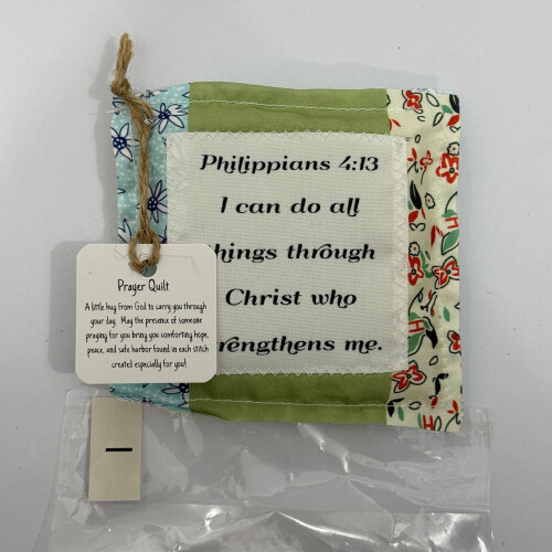 Durable Fabric Prayer Bag Containing Uplifting Messages for-G 2