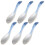 6 Pack Ceramic Soup Spoons With Comfort Ergonomic Handle-D 1
