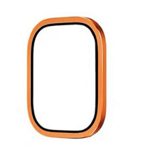 2piece Titanium Alloy Frame Tempered Film For 49mm Watch Tight Protection Anti Drop Anti Slip Selected Titanium Orange