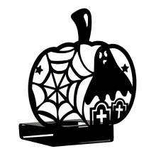 Halloween-Kerzenhalter, Teelichtständer mit gespenstischem-D