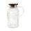 Durable Glass Jugs Retro Theme Sun Pattern-wooden cover 1