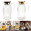 Durable Glass Jugs Retro Theme Sun Pattern-wooden cover 3
