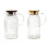 Durable Glass Jugs Retro Theme Sun Pattern-wooden cover 2
