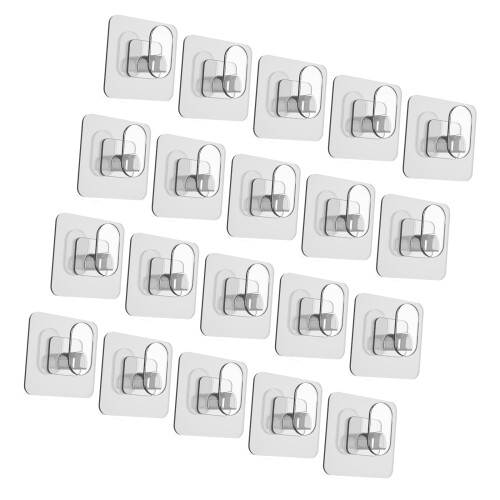 Heavy Duty Transparent Adhesive Hooks For Secure Hanging Home