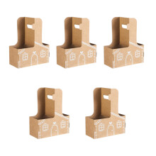 Supports de tasses à café en carton, maison de noël, 5 pièces, à