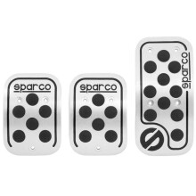 Sparco SPC0406BK Aluminum Racing Pedals Set with Non-Slip Rubber, Black