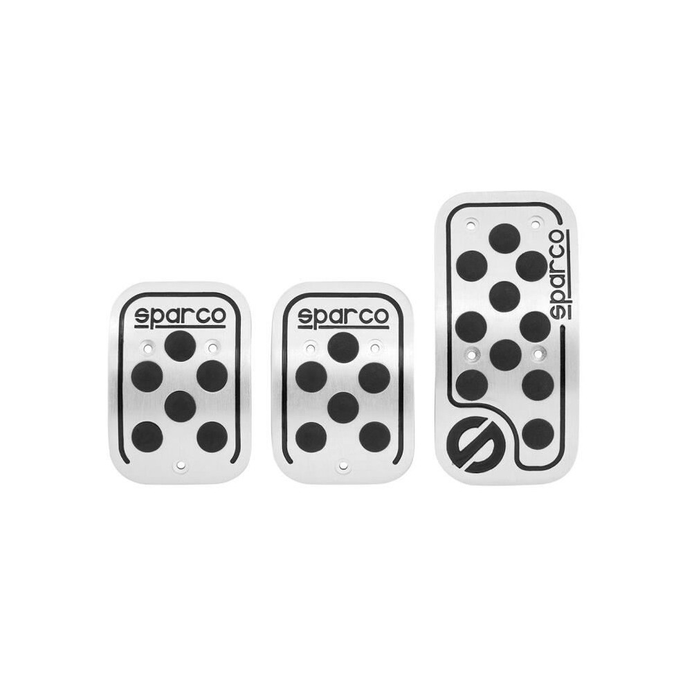Sparco Spc0406bk Aluminum Racing Pedals Set With Non-Slip Rubber, Black 8430046252057